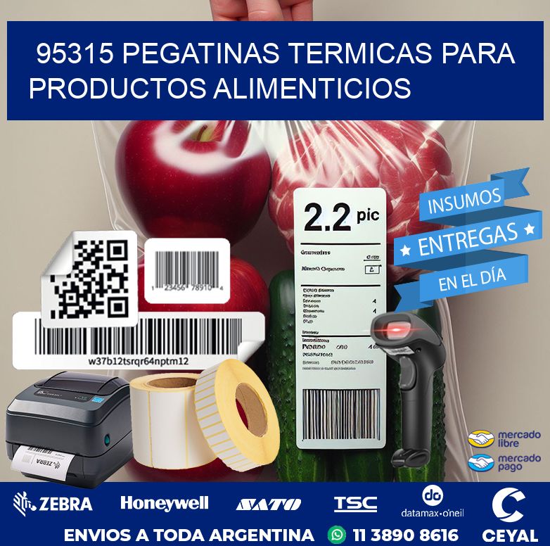 95315 PEGATINAS TERMICAS PARA PRODUCTOS ALIMENTICIOS