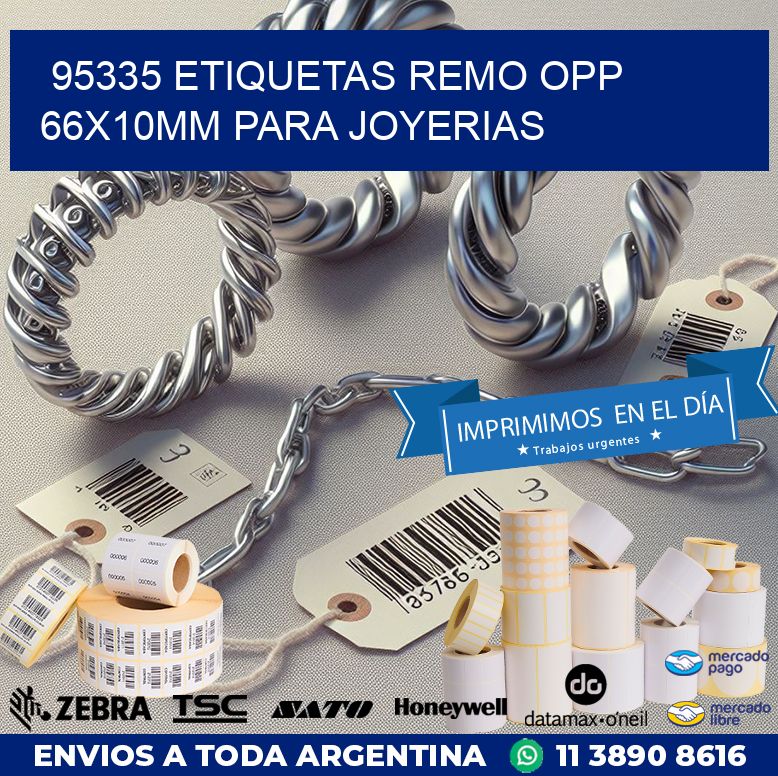 95335 ETIQUETAS REMO OPP 66X10MM PARA JOYERIAS