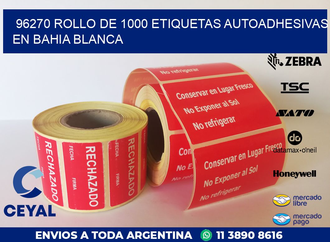 96270 ROLLO DE 1000 ETIQUETAS AUTOADHESIVAS EN BAHIA BLANCA