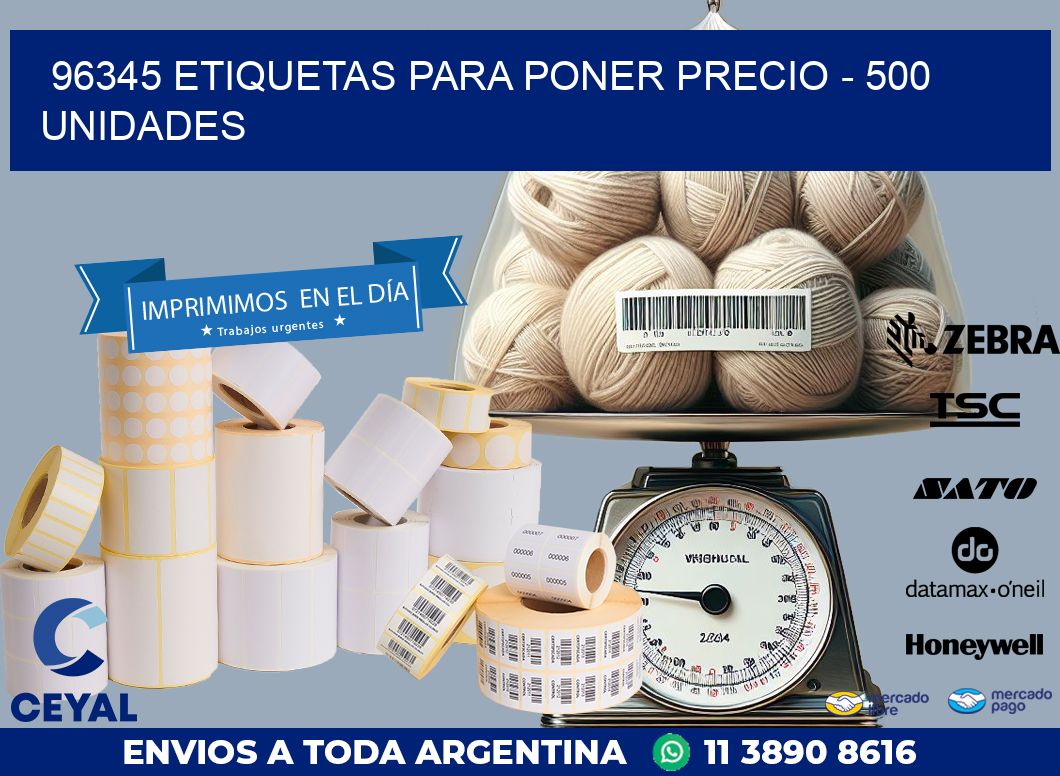 96345 ETIQUETAS PARA PONER PRECIO – 500 UNIDADES