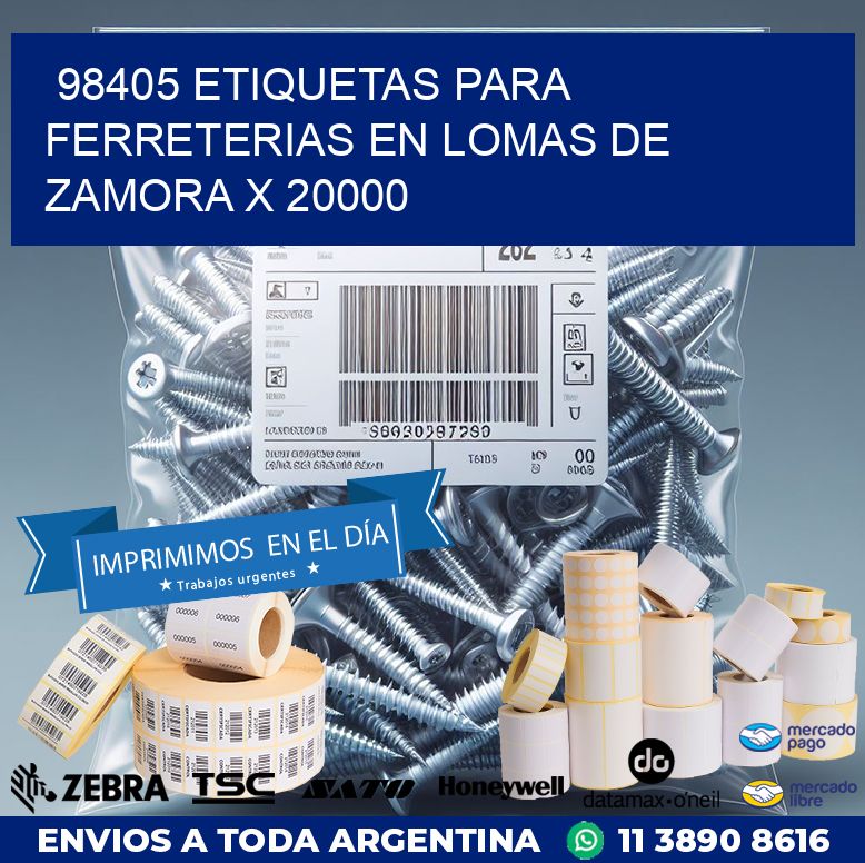 98405 ETIQUETAS PARA FERRETERIAS EN LOMAS DE ZAMORA X 20000
