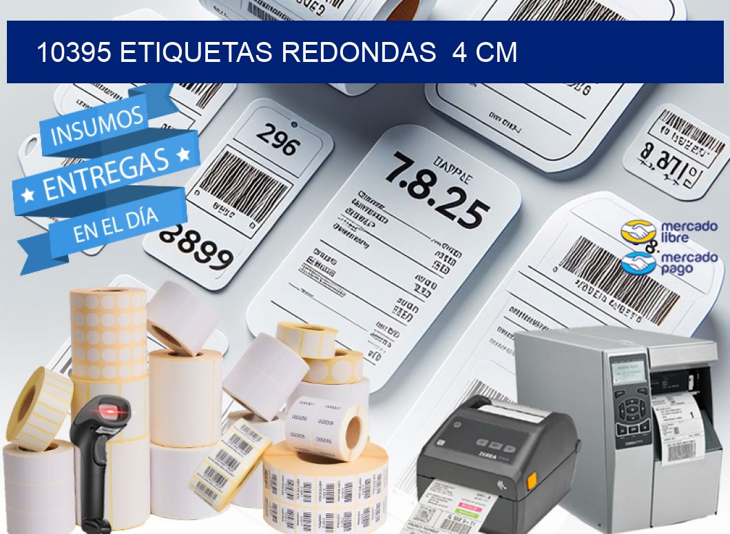10395 ETIQUETAS REDONDAS  4 CM