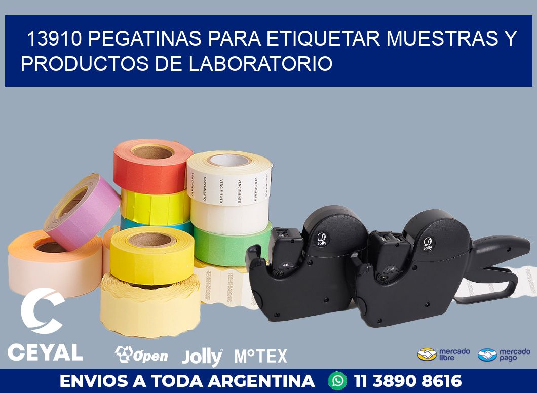 13910 PEGATINAS PARA ETIQUETAR MUESTRAS Y PRODUCTOS DE LABORATORIO