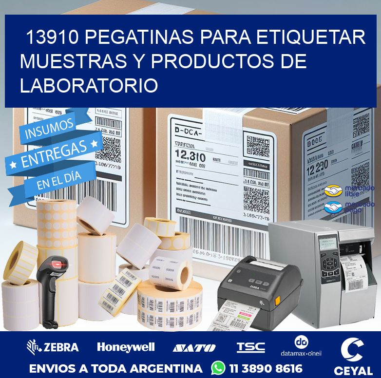 13910 PEGATINAS PARA ETIQUETAR MUESTRAS Y PRODUCTOS DE LABORATORIO