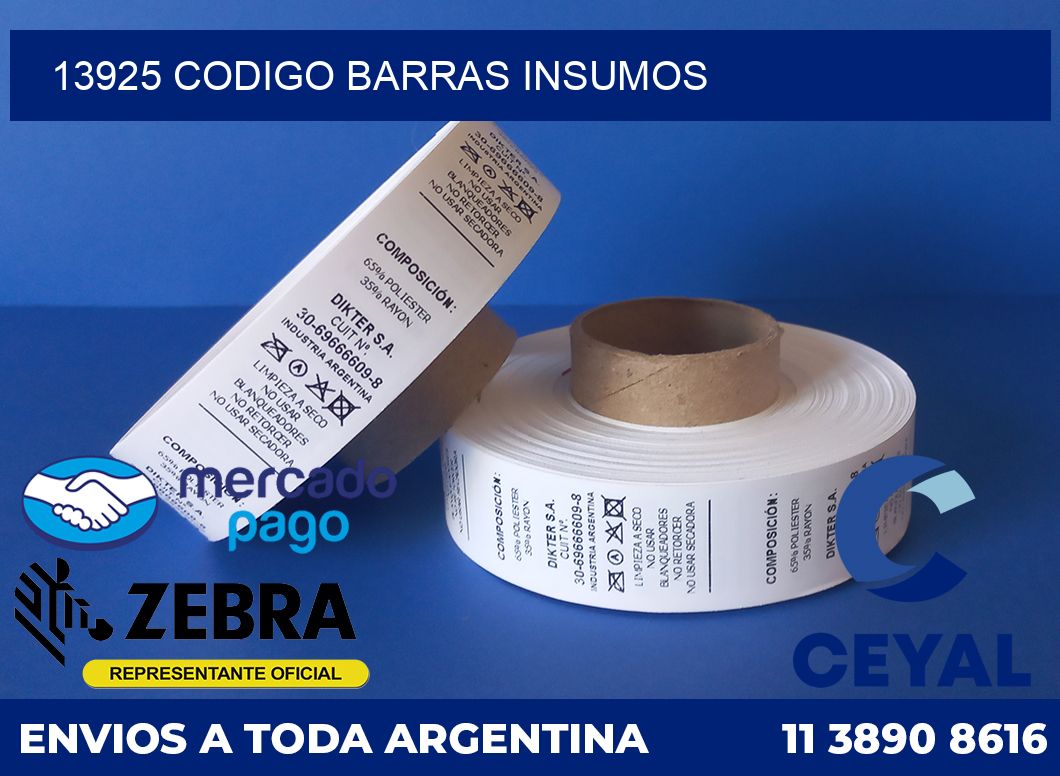 13925 CODIGO BARRAS INSUMOS