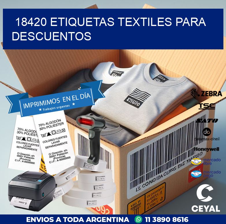 18420 ETIQUETAS TEXTILES PARA DESCUENTOS