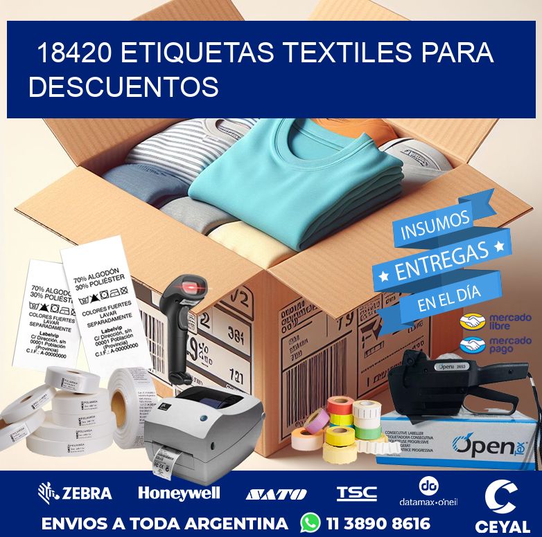 18420 ETIQUETAS TEXTILES PARA DESCUENTOS