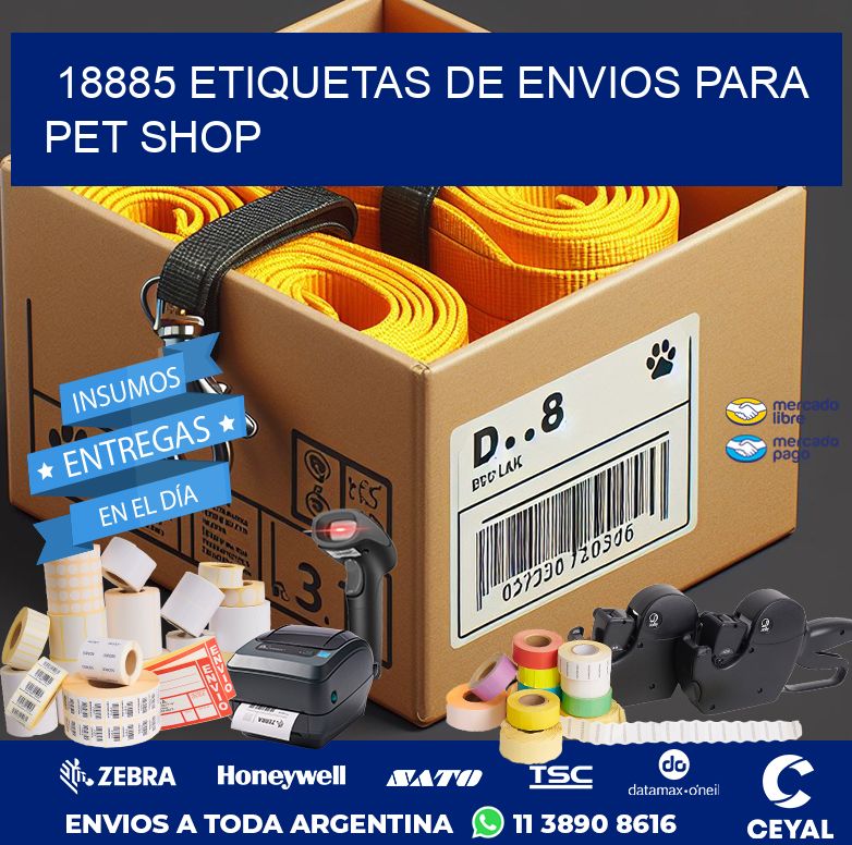 18885 ETIQUETAS DE ENVIOS PARA PET SHOP