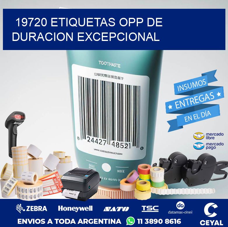 19720 ETIQUETAS OPP DE DURACION EXCEPCIONAL