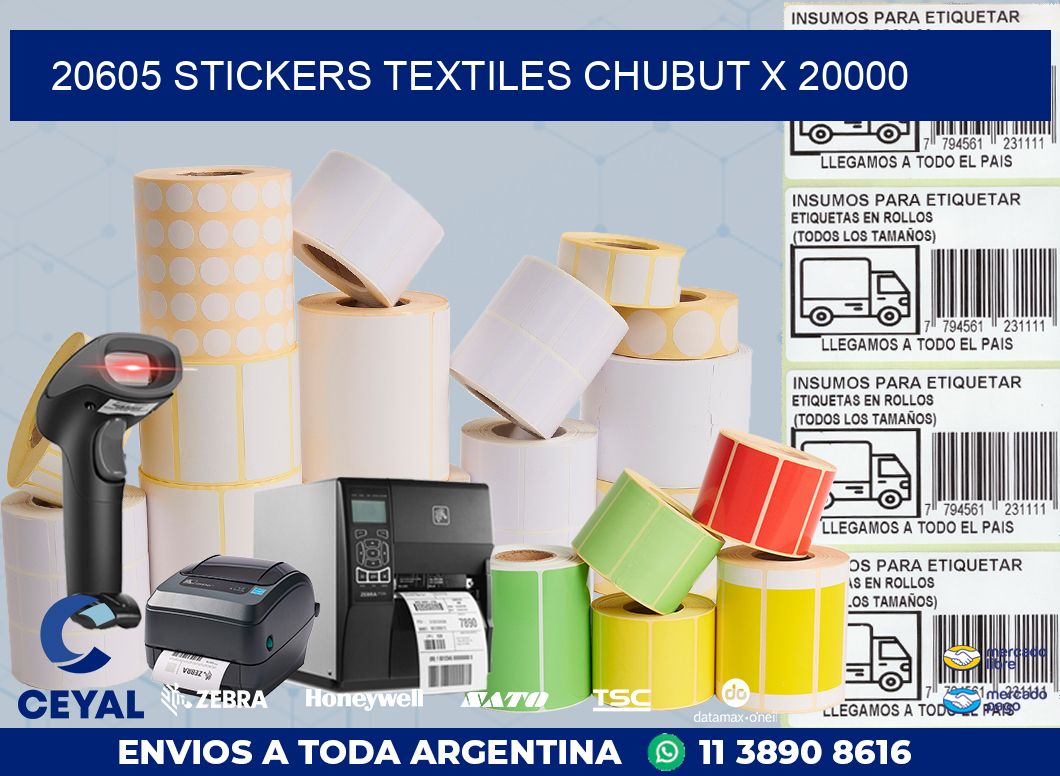 20605 STICKERS TEXTILES CHUBUT X 20000