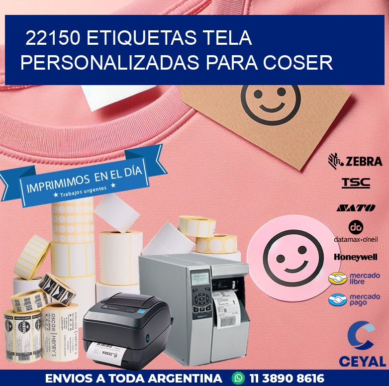 22150 ETIQUETAS TELA PERSONALIZADAS PARA COSER
