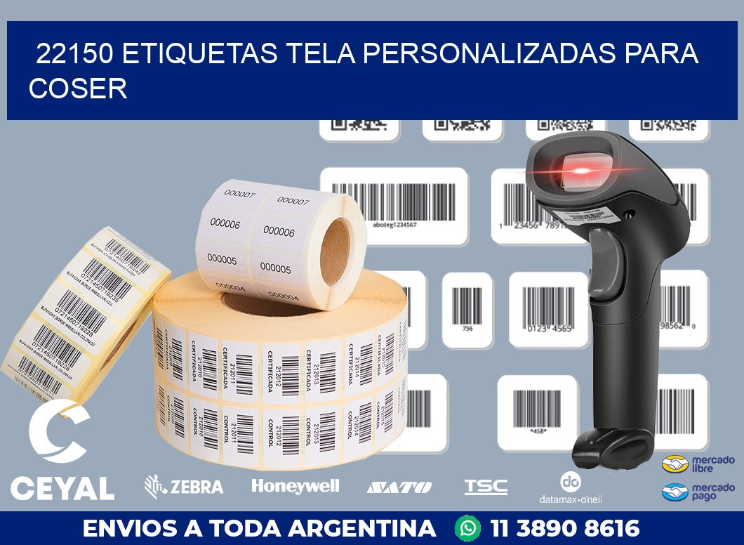 22150 ETIQUETAS TELA PERSONALIZADAS PARA COSER