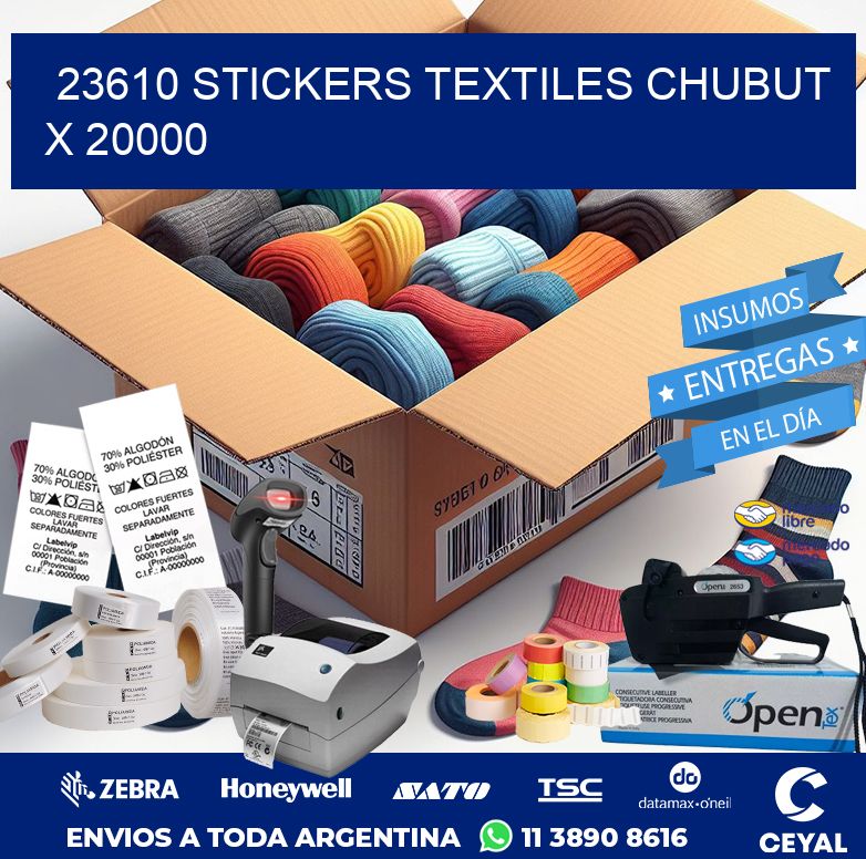23610 STICKERS TEXTILES CHUBUT X 20000