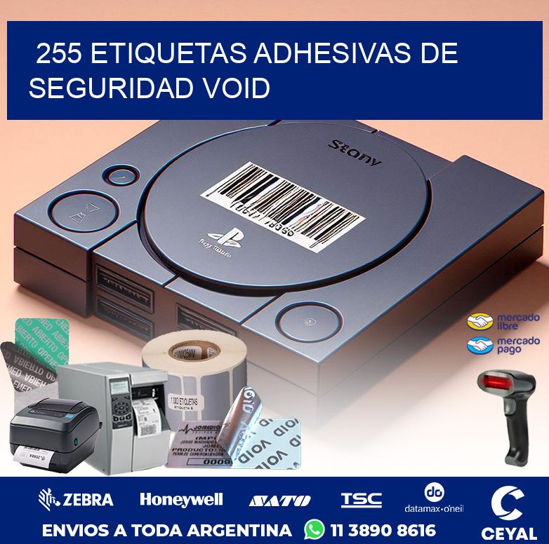 255 ETIQUETAS ADHESIVAS DE SEGURIDAD VOID