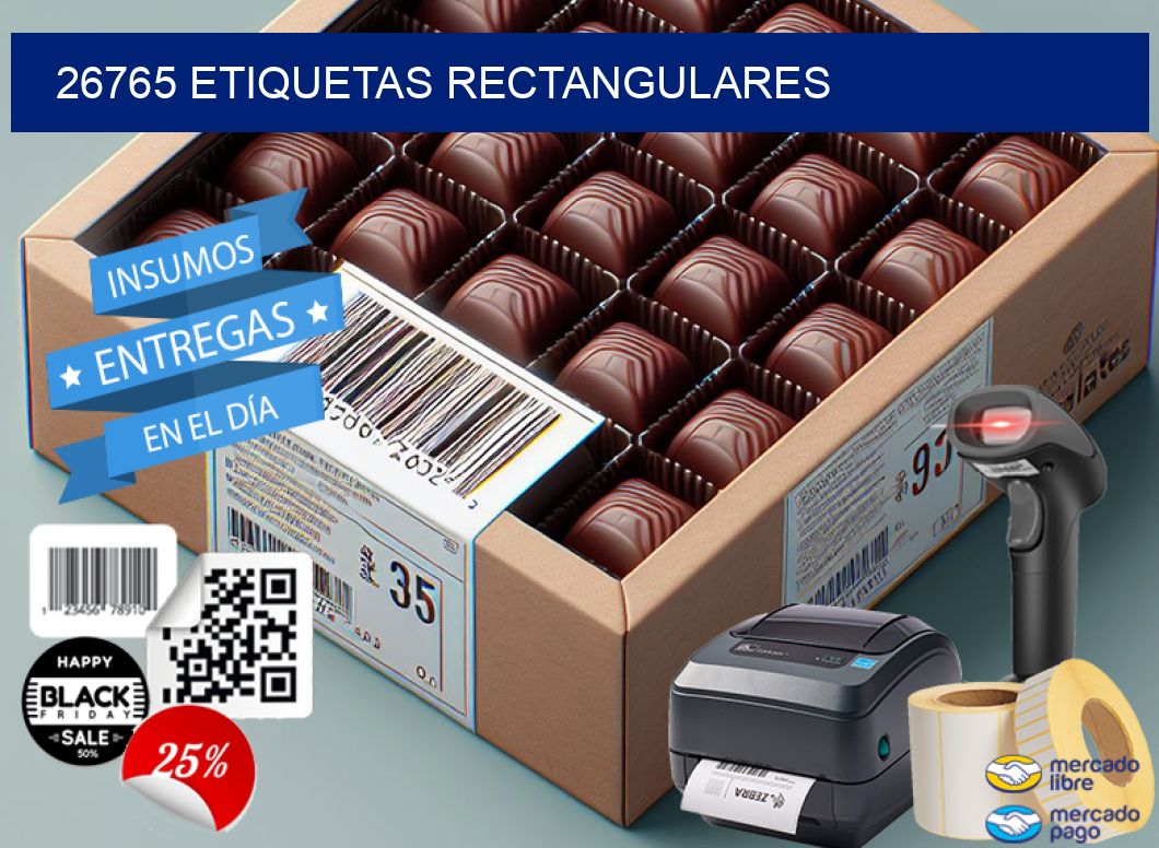 26765 etiquetas rectangulares