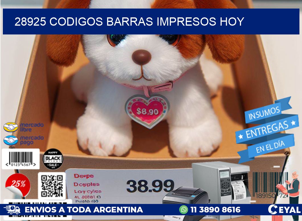 28925 CODIGOS BARRAS IMPRESOS HOY