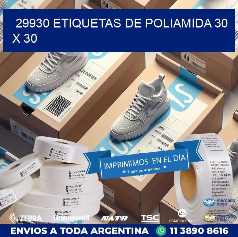 29930 ETIQUETAS DE POLIAMIDA 30 X 30