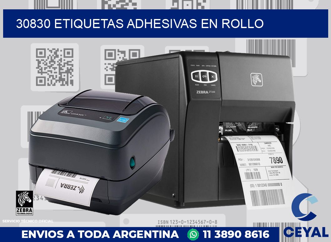 30830 etiquetas adhesivas en rollo