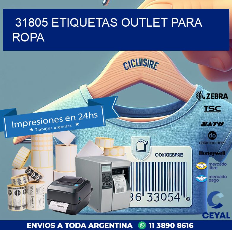 31805 ETIQUETAS OUTLET PARA ROPA