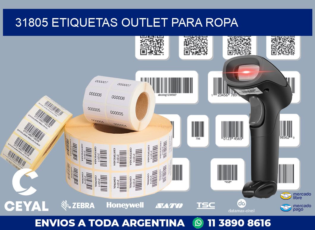 31805 ETIQUETAS OUTLET PARA ROPA