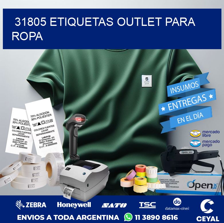 31805 ETIQUETAS OUTLET PARA ROPA