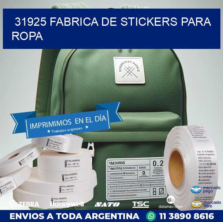 31925 FABRICA DE STICKERS PARA ROPA