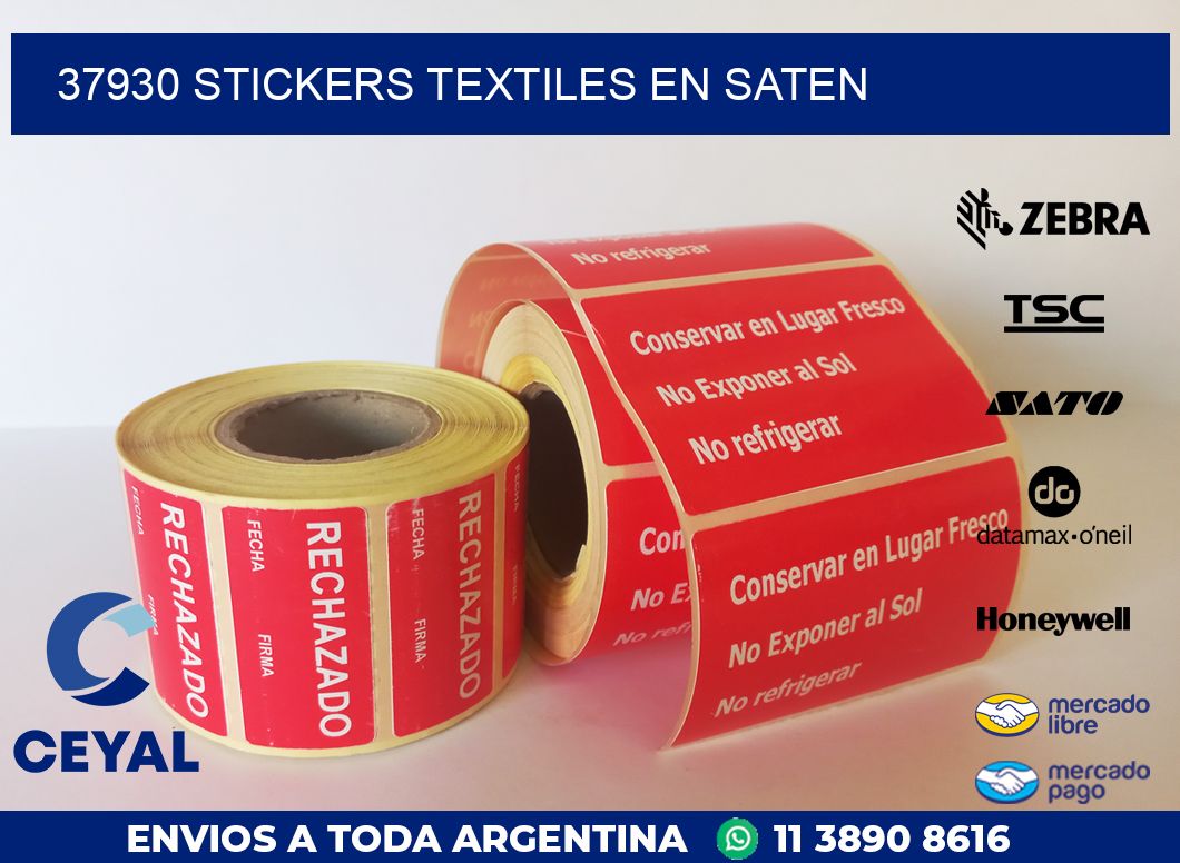 37930 STICKERS TEXTILES EN SATEN
