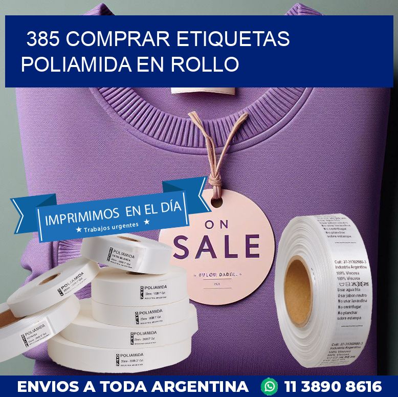 385 COMPRAR ETIQUETAS POLIAMIDA EN ROLLO