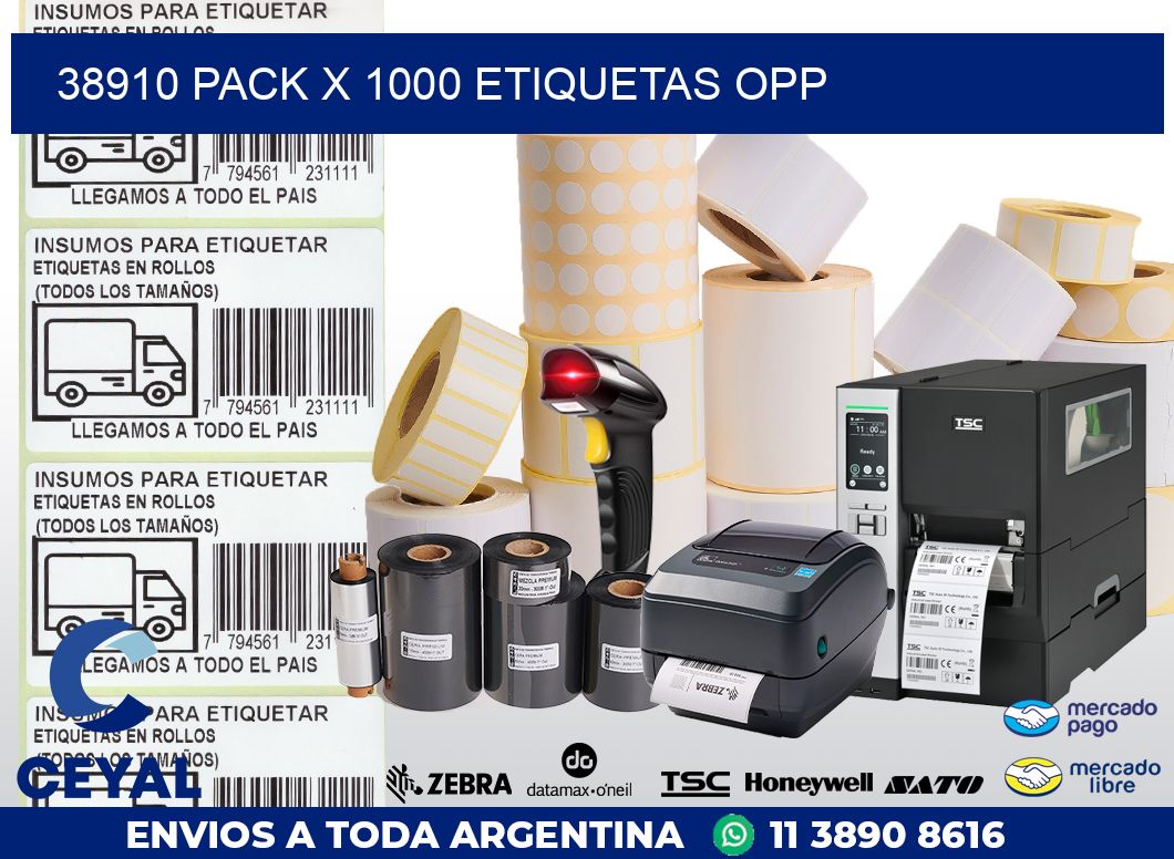 38910 PACK X 1000 ETIQUETAS OPP