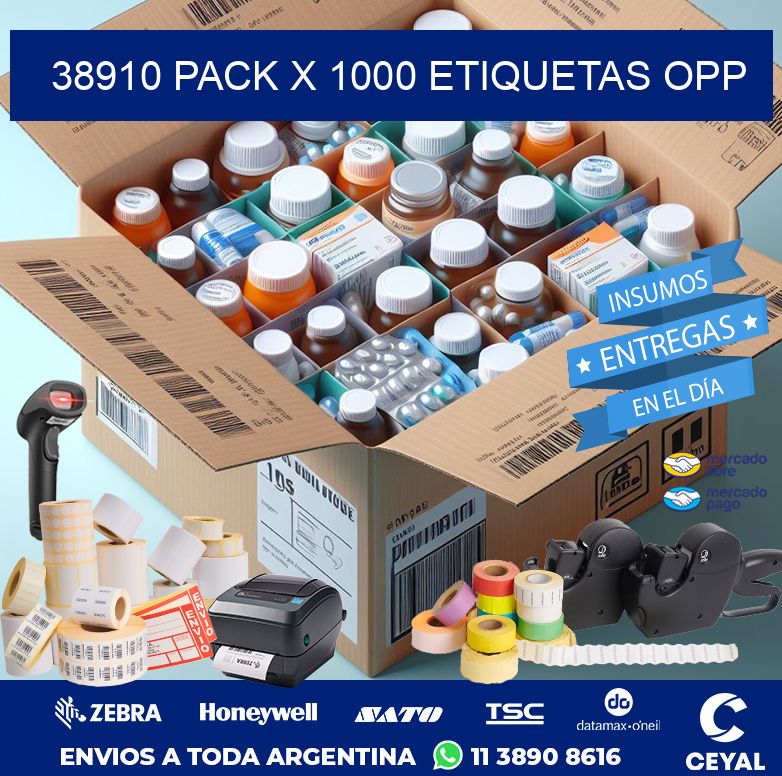 38910 PACK X 1000 ETIQUETAS OPP