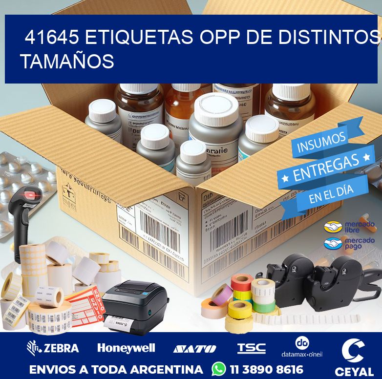 41645 ETIQUETAS OPP DE DISTINTOS TAMAÑOS