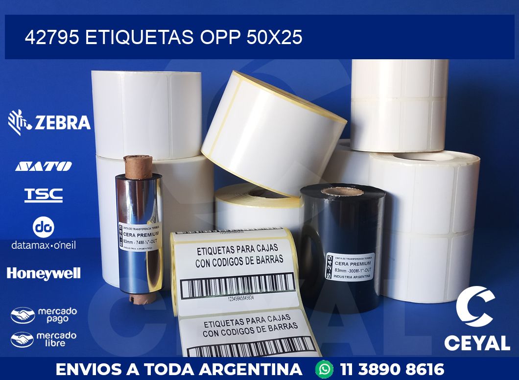42795 ETIQUETAS OPP 50X25