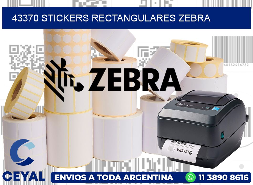 43370 Stickers rectangulares zebra