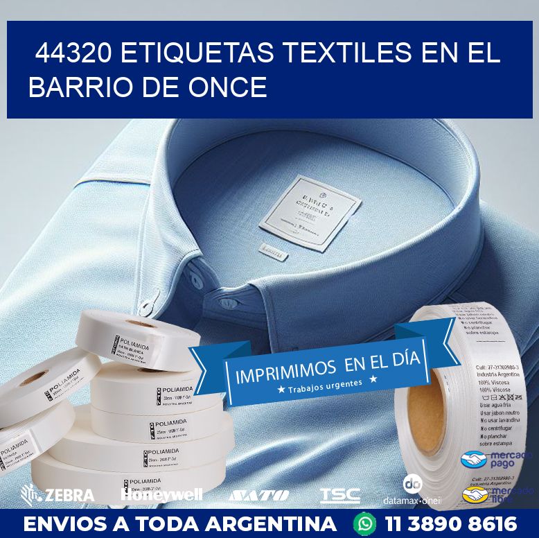 44320 ETIQUETAS TEXTILES EN EL BARRIO DE ONCE