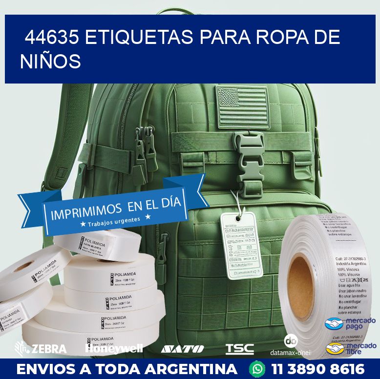 44635 ETIQUETAS PARA ROPA DE NIÑOS
