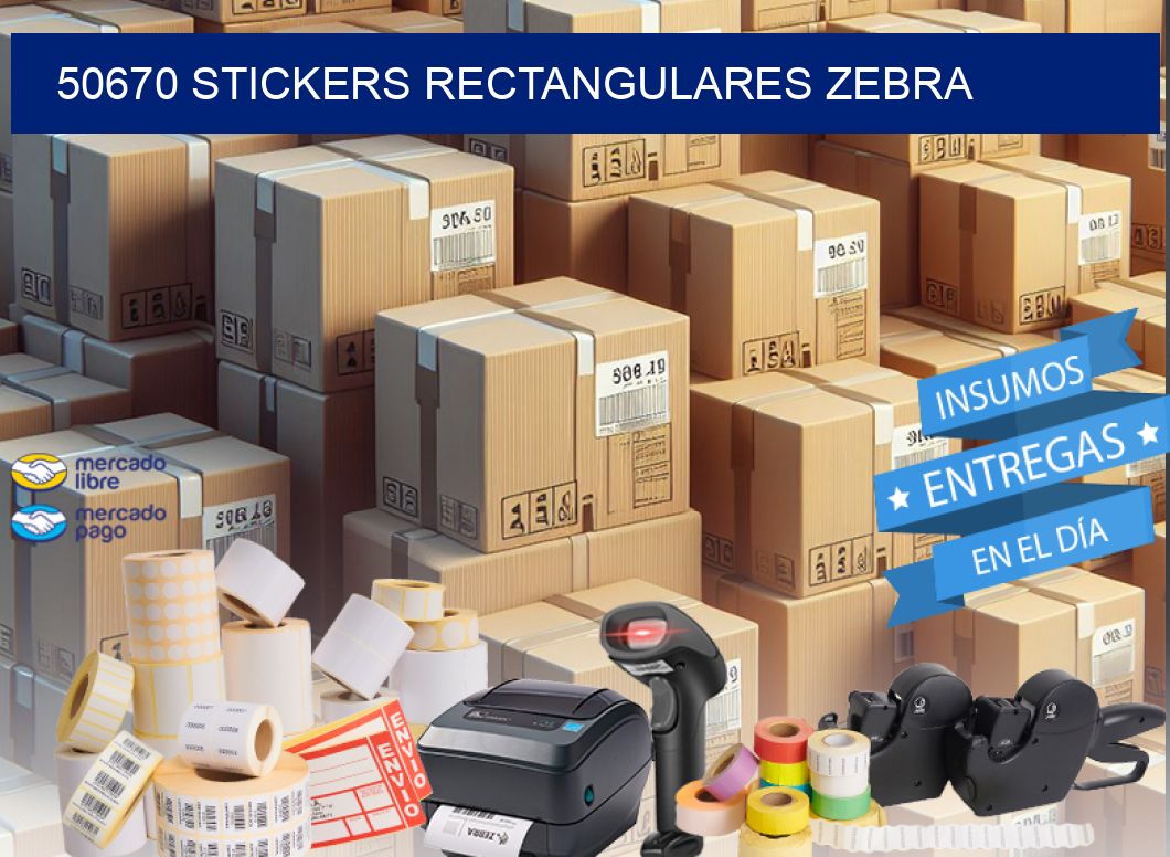 50670 Stickers rectangulares zebra