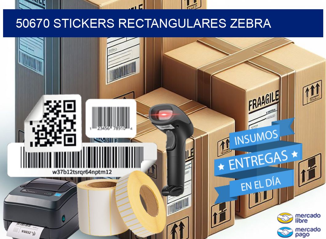 50670 Stickers rectangulares zebra