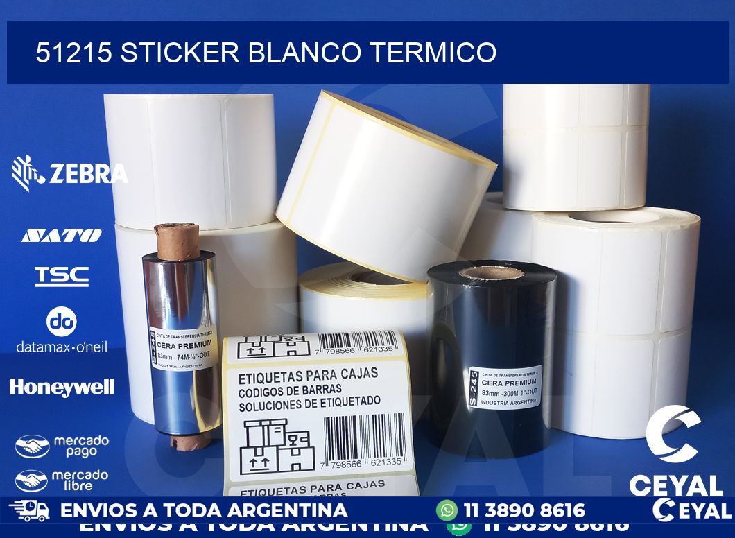 51215 sticker blanco termico