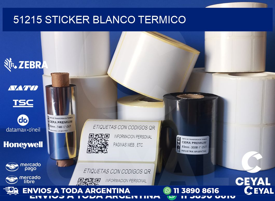 51215 sticker blanco termico