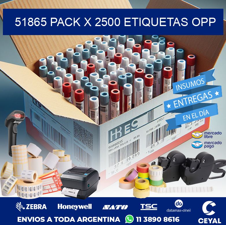51865 PACK X 2500 ETIQUETAS OPP