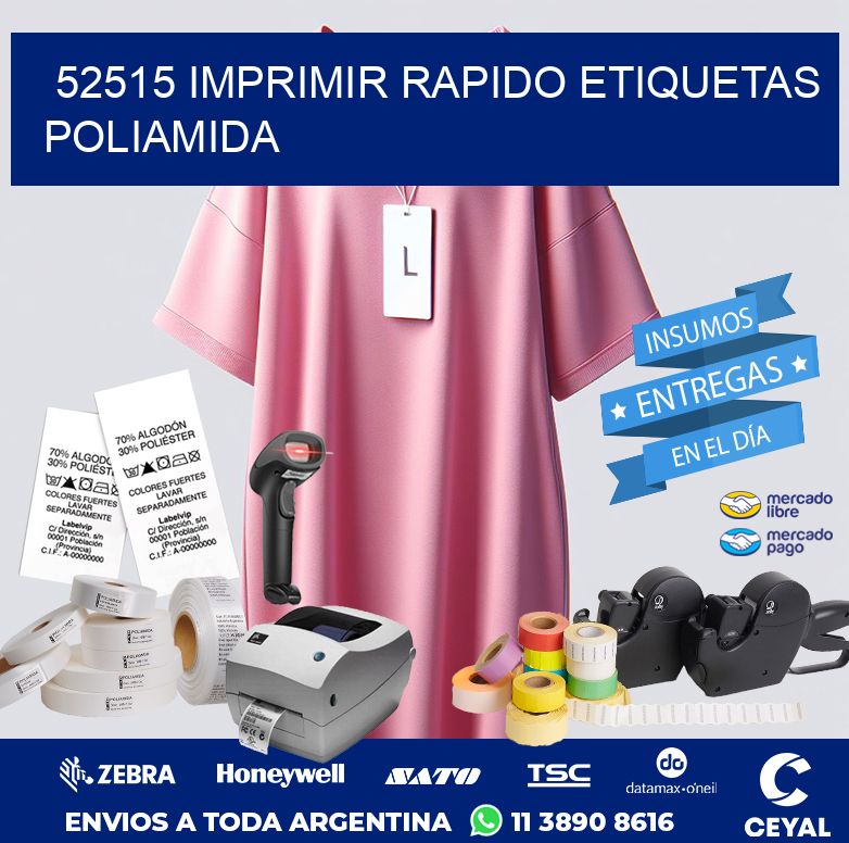 52515 IMPRIMIR RAPIDO ETIQUETAS POLIAMIDA