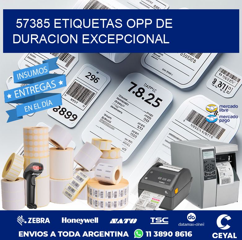 57385 ETIQUETAS OPP DE DURACION EXCEPCIONAL