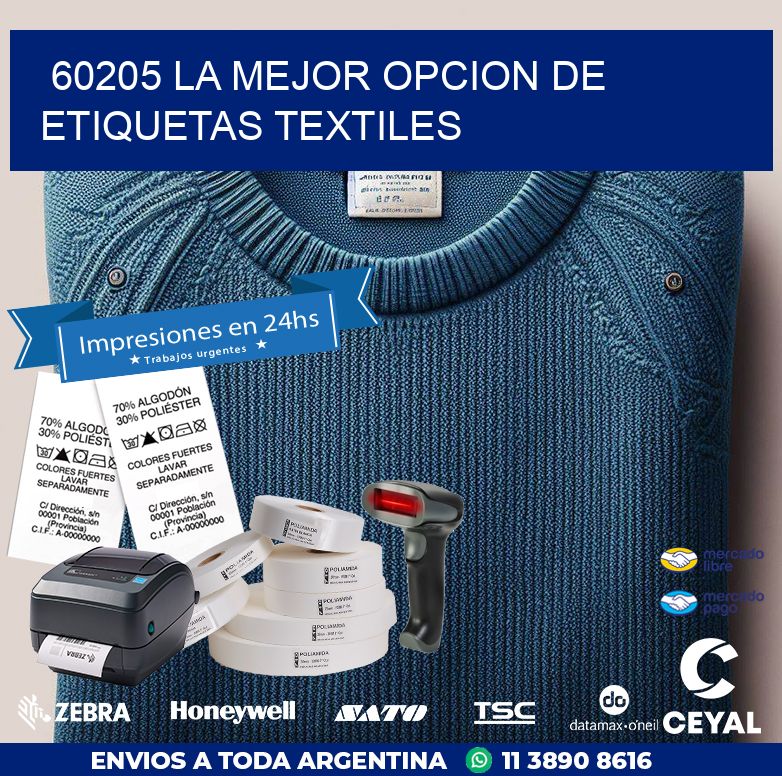 60205 LA MEJOR OPCION DE ETIQUETAS TEXTILES