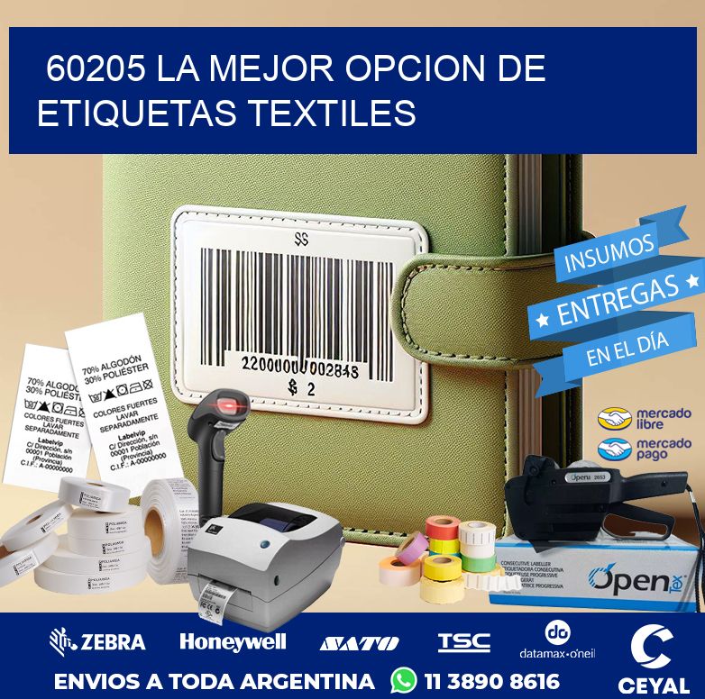 60205 LA MEJOR OPCION DE ETIQUETAS TEXTILES