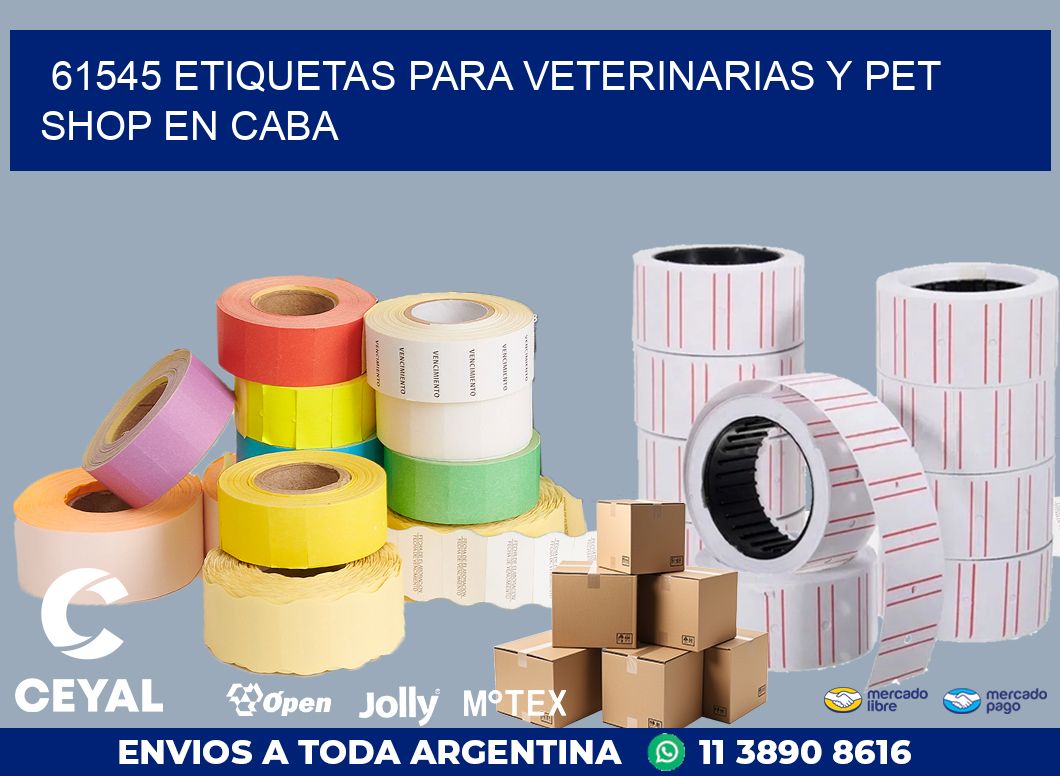 61545 ETIQUETAS PARA VETERINARIAS Y PET SHOP EN CABA