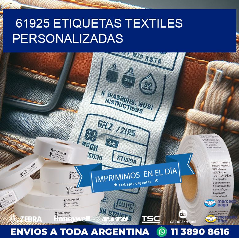 61925 ETIQUETAS TEXTILES PERSONALIZADAS