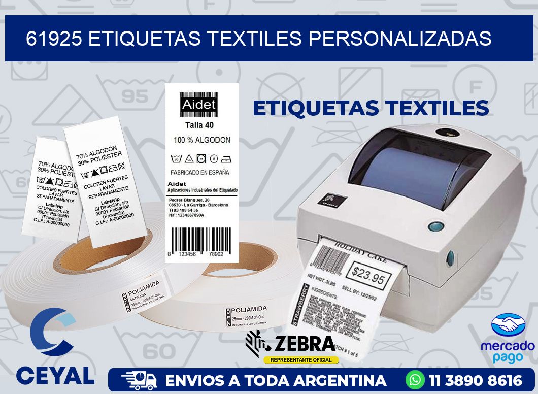 61925 ETIQUETAS TEXTILES PERSONALIZADAS