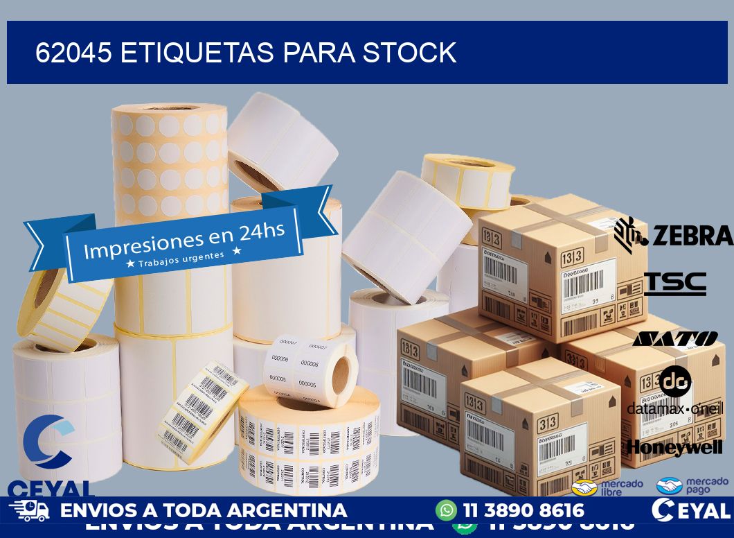 62045 ETIQUETAS PARA STOCK