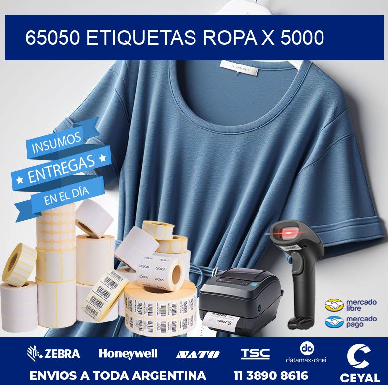 65050 ETIQUETAS ROPA X 5000