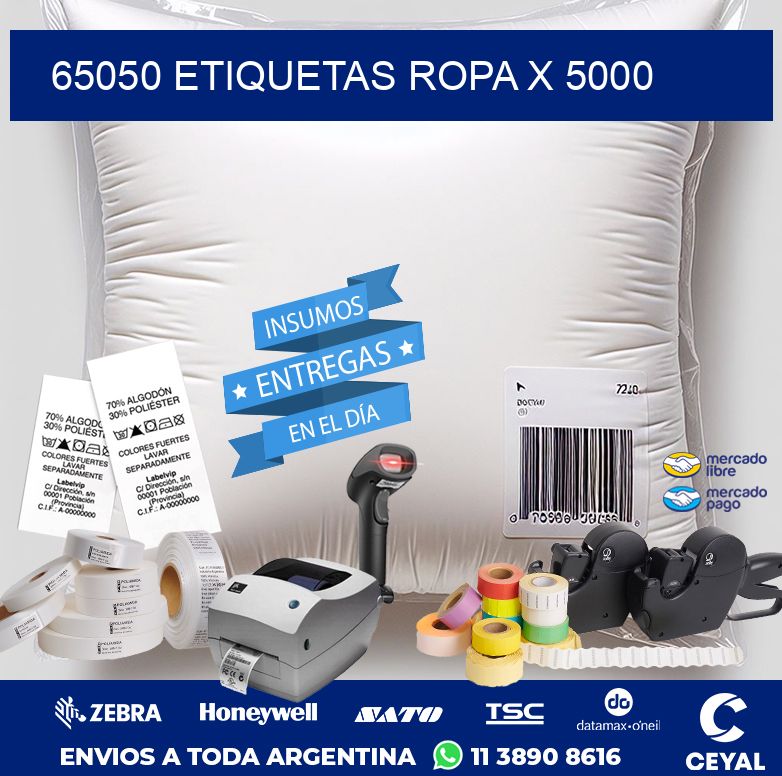 65050 ETIQUETAS ROPA X 5000